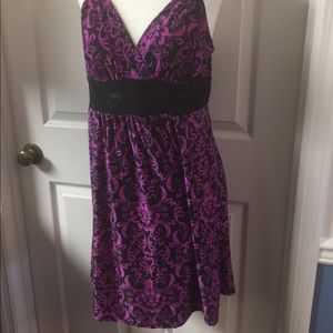 Apt. 9 Paisley Print Gown with lace edged bodice.